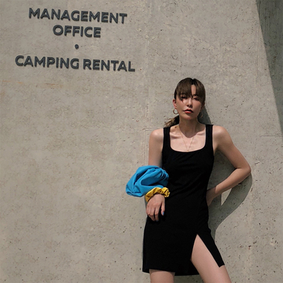 LAMPS阿水家黑色条针织连衣裙女吊带裙收腰显瘦性感短裙小黑裙-淘宝网 LAMPS阿水家黑色条针织连衣裙女吊带裙收腰显瘦性感短裙小黑裙-淘宝网