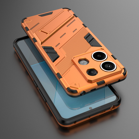 Orange — Tough Shockproof Kickstand Function Note 13, Note 13 Pro, Note 13 Pro+ Phone Case
