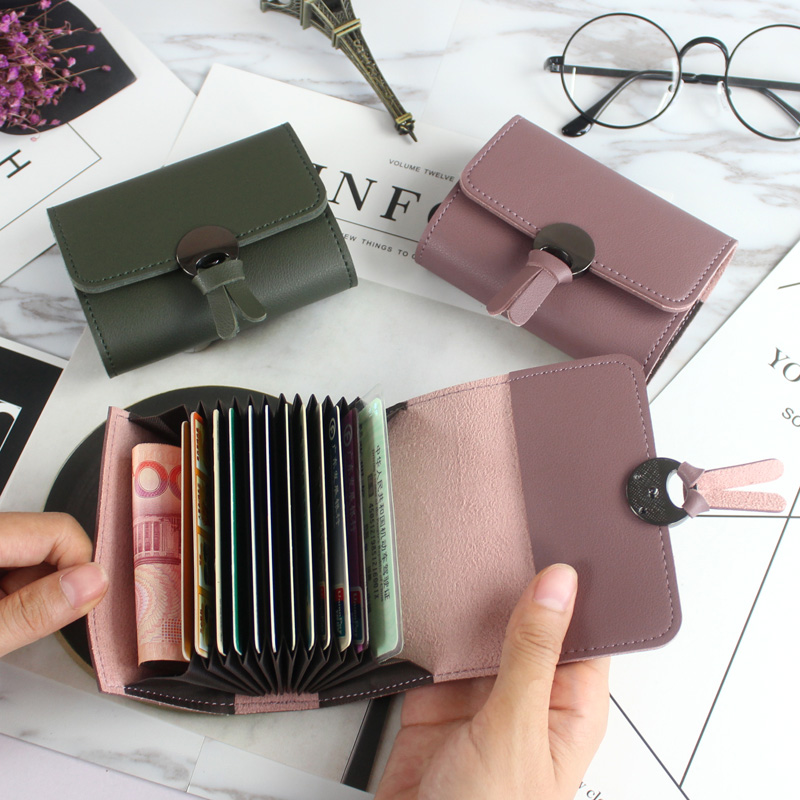 2017新款韓版女式風琴卡夾時尚卡包信用卡套短款小零錢包卡片包潮