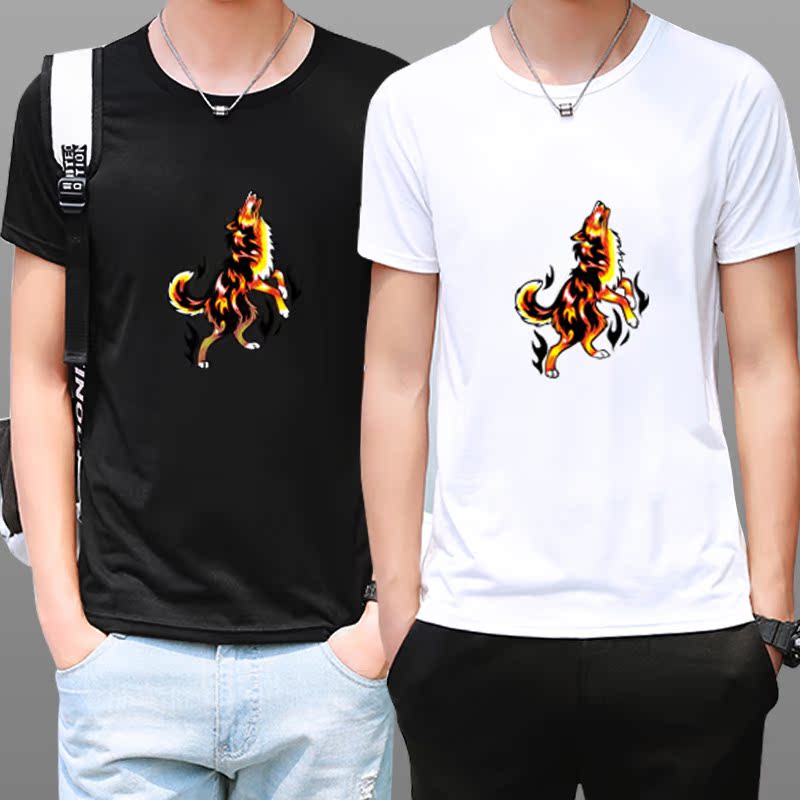 hommes tendance à manches courtes t-shirt d'été original de la marque tide de la moitié courtes t-shirt hommes coton lâche étudiants blanc creux de compassion hommes tendance à manches courtes t-shirt d'été original de la marque tide de la moitié courtes t-shirt hommes coton lâche étudiants blanc creux de compassion