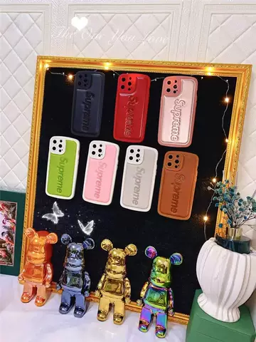 Nice Phone Cases Covers Embossed Synthetic Leather Supreme Trendy Fashionable iPhone 14, iPhone 13, iPhone 12