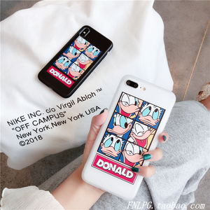 唐老鸭卡通可爱苹果x手机壳iPhone7plus全包软壳硅胶8/6s情侣潮女