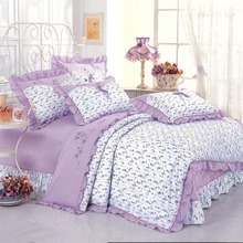 Домашнее белье Ай Су постельные принадлежности четыре комплекта 1,8 - метровая кровать пасторальный цветок Глория Пурпурный пакет