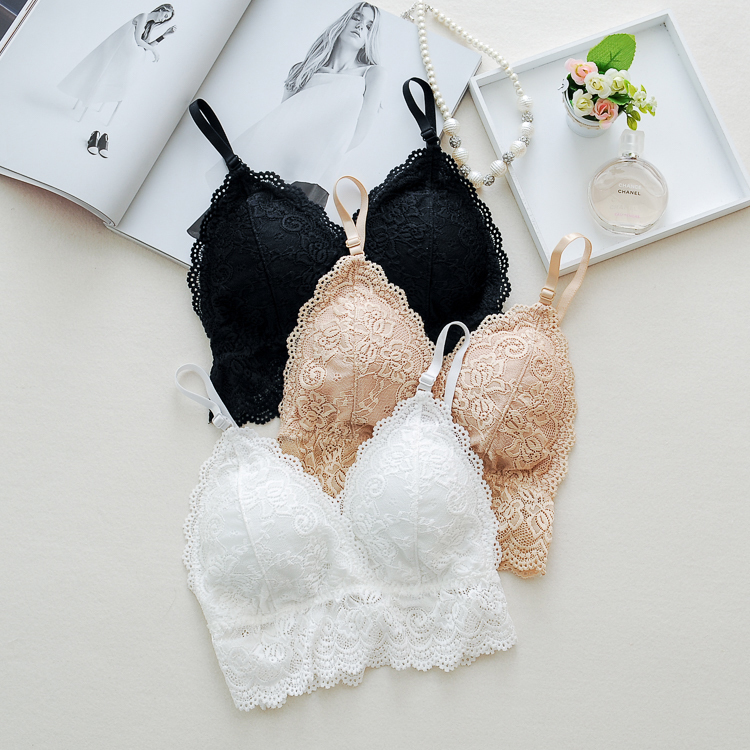 d'été blanche en dentelle lingerie sexy anti vidé talonnage shirt de soutien-gorge court paragraphe camisole enveloppé poitrine soutien-gorge dame d'été blanche en dentelle lingerie sexy anti vidé talonnage shirt de soutien-gorge court paragraphe camisole enveloppé poitrine soutien-gorge dame