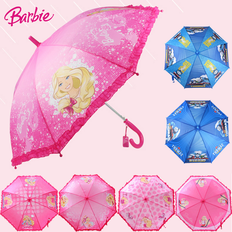 兒童雨傘芭比雨傘公主晴雨傘卡通防曬遮陽傘太陽傘小學生雨傘女童