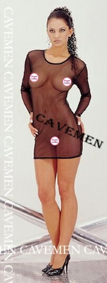 透明暴露睡裙性感透视装会所夜店包臀网纱长裙极度裸露诱惑薄睡衣-淘宝网