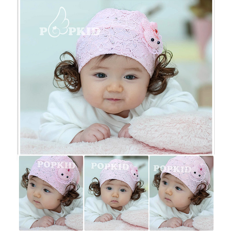 韓國寶寶女童公主女嬰兒童可愛嬰幼兒假發百搭頭飾發帶0-6-12個月