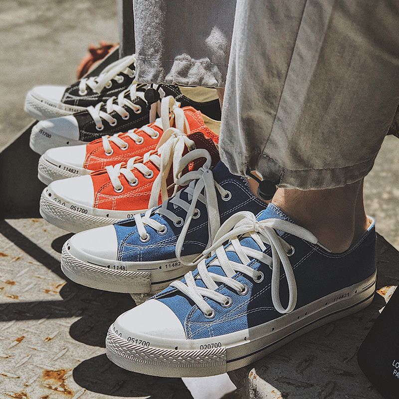 l'été de faible chaussures de toile des hommes de petite sale orange port de vent super feu des baskets de la brume bleue joker han édition vulcanisé chaussures l'été de faible chaussures de toile des hommes de petite sale orange port de vent super feu des baskets de la brume bleue joker han édition vulcanisé chaussures