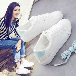 皮面小白鞋女2020韩版学生百搭基础平底新款白鞋板鞋透气春款潮鞋
