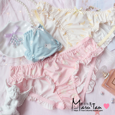 三条装水果学生低腰牛奶丝日系内裤女亲肤可爱冰丝少女内裤超透气-淘宝网