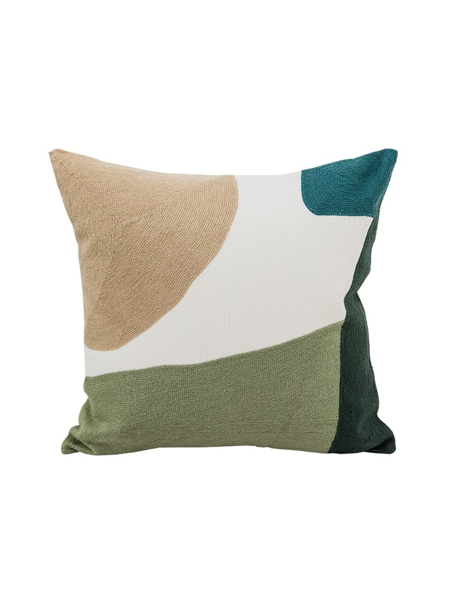 Nordic Style Pillow Cover Green Polka Dot Tufted Pillow Square Pillow Lumbar Pillow Combination Modern American Living Room Sofa Cushion