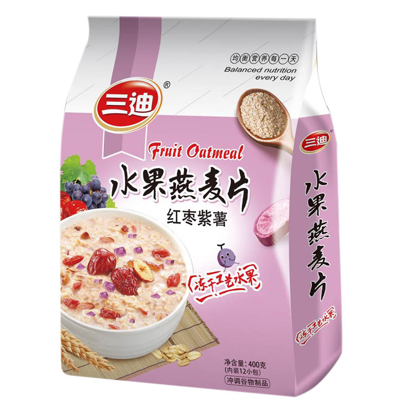 【三迪】即食水果谷物营养燕麦片400g(热品库)