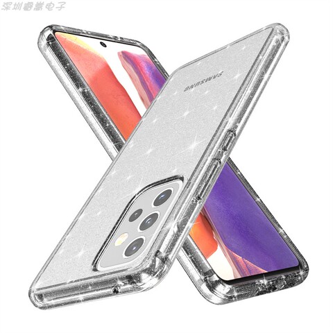 Transparent Clear Crystals Girls Hard Glitter Girls Bling A13 5G, A23 5G, A33 5G, A53 5G, A73 5G Samsung Phone Case