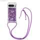 Quicksand Glitter Bling Girls Phone Cases Covers Airbag Corner Protection Tough Shockproof Silicone TPU With Crossbody Lanyard Strap Google Pixel 8, Pixel 8 Pro,