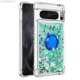 Girls Phone Cases Covers Shiny Liquid Quicksand Glitter Bling Silicone TPU With Ring Finger Holder Kickstand Google Pixel 8, Pixel 8 Pro,