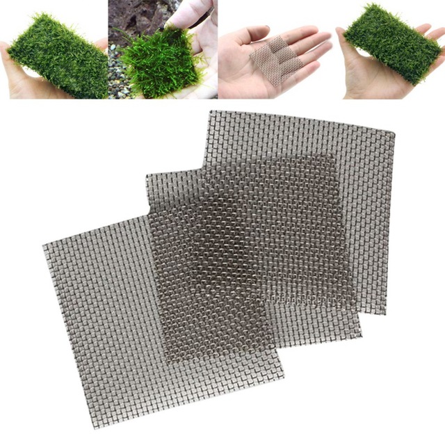 Stainless Steel Mousse Mesh Plate Tied Moss Water Plants Mousse Series Moss Tied Water Plants Planting Mesh Plate