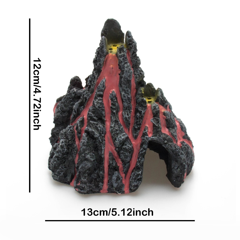 Free Shipping Simulation Volcano Synthetic Resin Mountain Ornament Furnishing Fish Tank Landscape Aquarium Decorative Rockery