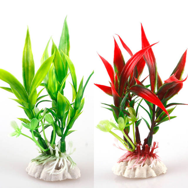 Plastic Water Plant Environmental Protection Fake Aquatic Plants Simulation Aquatic Plants Fish Tank Scenery Decoration Small Purplish Red/Green Willow