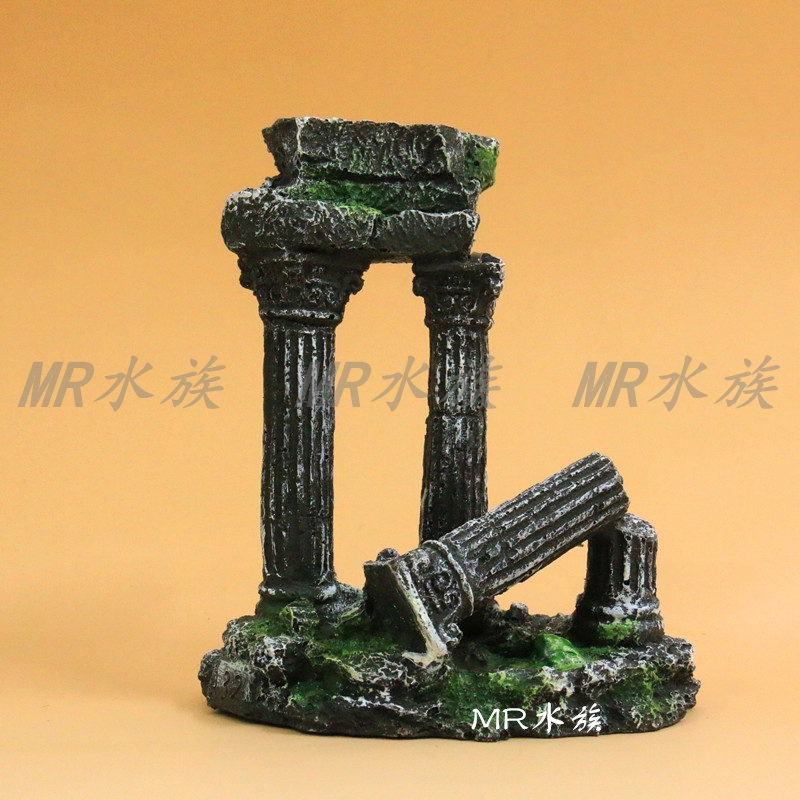 Fish Tank Seabed Landscaping Decoration Set Set Ancient Greek Roman Column Decoration Aquarium Square Roman Column Free Shipping