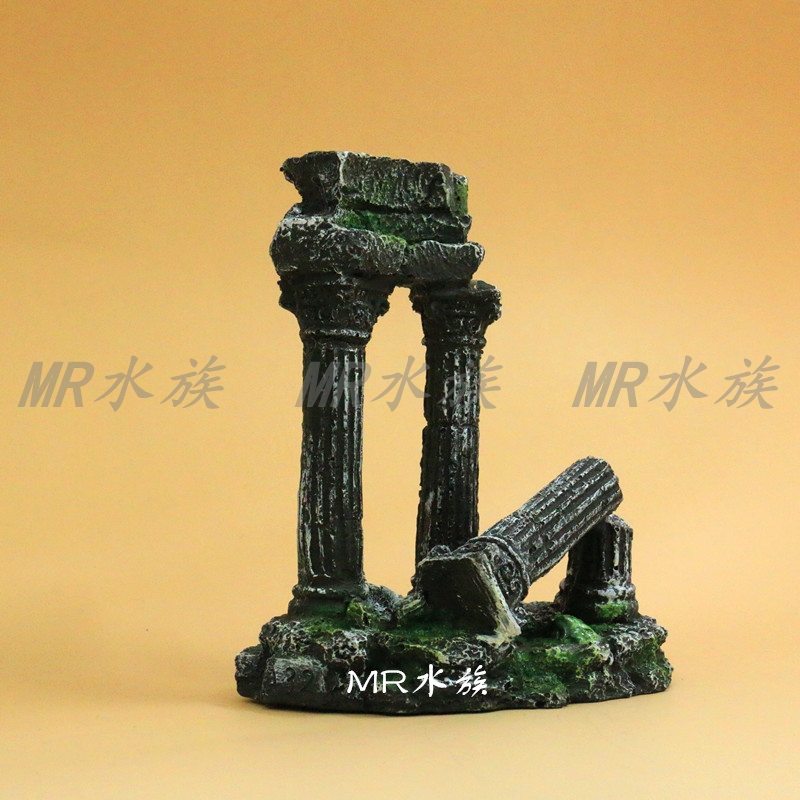 Fish Tank Seabed Landscaping Decoration Set Set Ancient Greek Roman Column Decoration Aquarium Square Roman Column Free Shipping