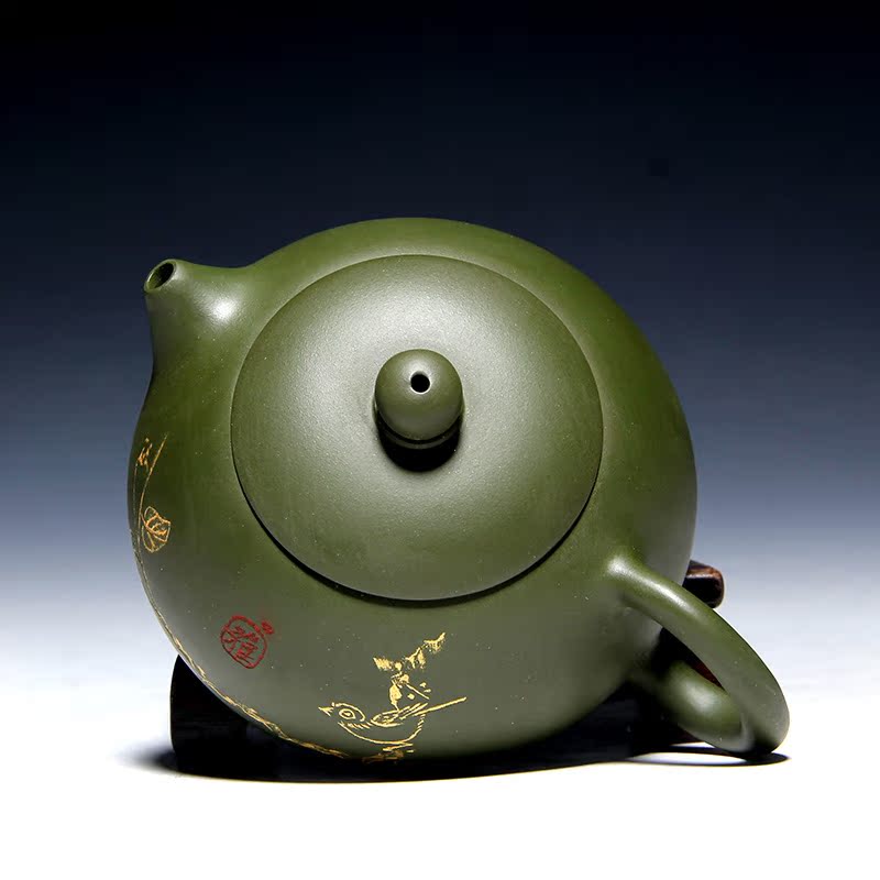 茗壶轩紫砂壶宜兴正品全纯手工茶壶茶具名家绿泥扁西施