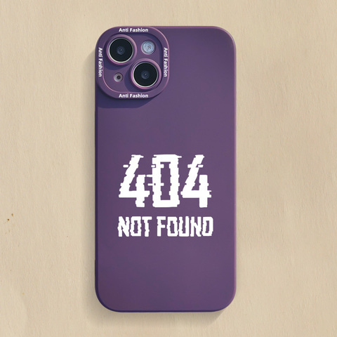 Purple — 404 Not Found New Matte Silicone TPU 14, 13, 12 iPhone Case