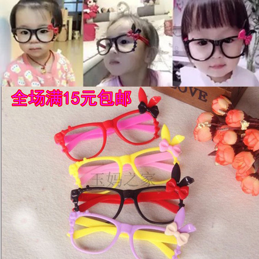 兒童眼鏡框 可愛寶寶眼鏡兒童鏡架女童小女孩鏡框攝影配飾品
