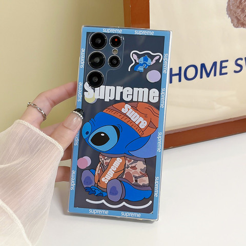 Blue — Supreme Lilo And Stitch S23, S23 Plus, S23 Ultra, S22, S22 Plus, S22 Ultra, S21, S21 Plus, S21 Ultra, S20, S20 Plus