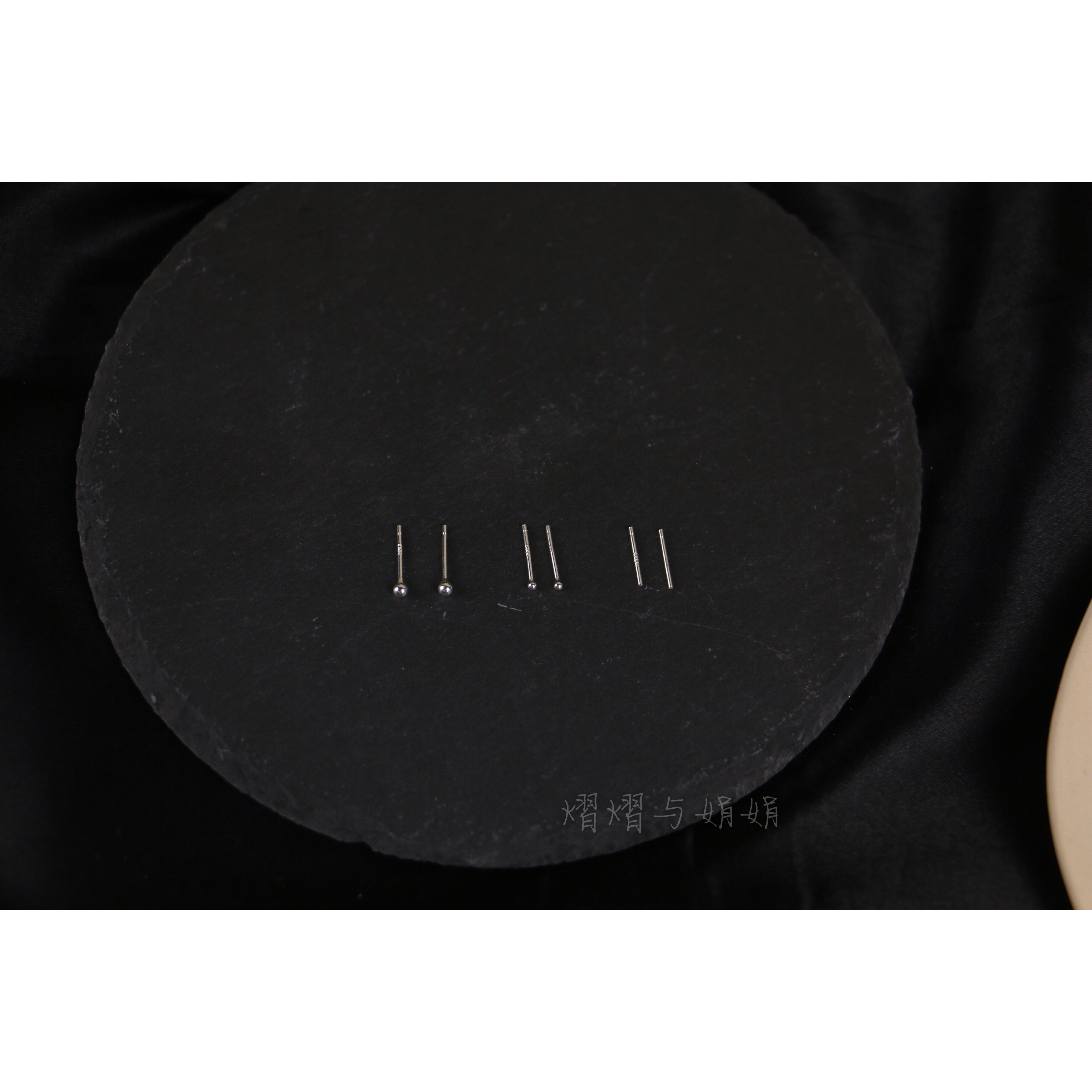 * yi yi and JuanJuan * s999 fine silver contracted a ear hole not inflammation sleeps contact stud earrings silver ears stick