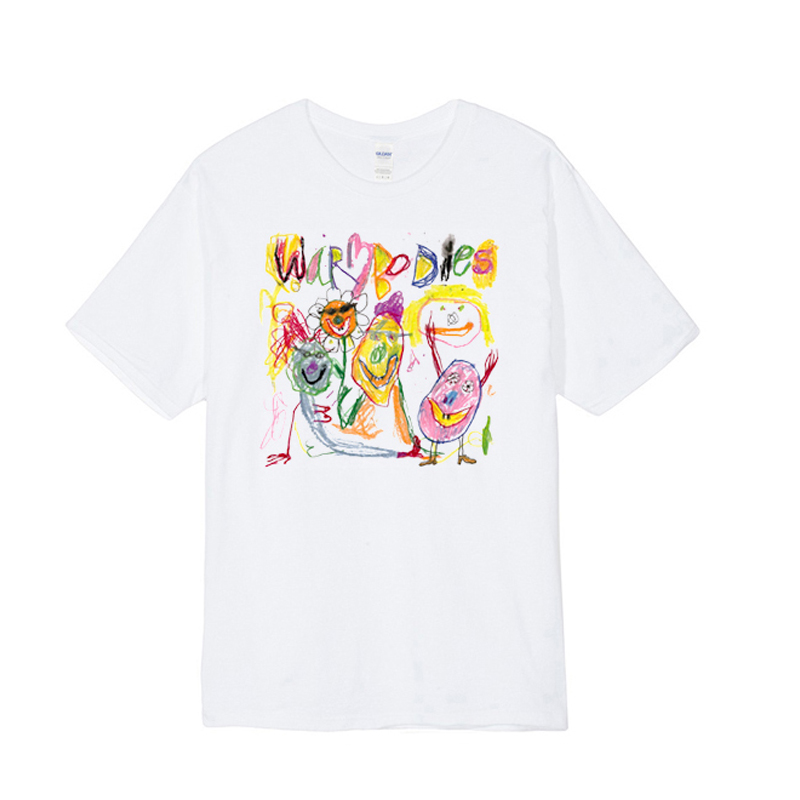 In the second ins 20ss small Popular fried chicken style bloggers color graffiti T-shirt funny cotton casual short-sleeved men and women