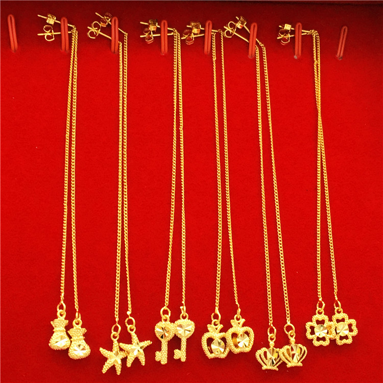 plaqué or boucles d'oreilles tempérament féminin longue section de la longue ne s'effacent pas de la monnaie européenne de simulation de couleur d'or d'oreille en fil de placage de sable de bijoux en or, bijoux plaqué or boucles d'oreilles tempérament féminin longue section de la longue ne s'effacent pas de la monnaie européenne de simulation de couleur d'or d'oreille en fil de placage de sable de bijoux en or, bijoux