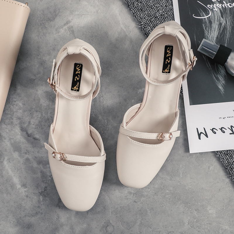 sandales femme 2019 nouveau joker ins marée de l'été à l'état brut avec la fée du vent baotou étudiant petits frais à talons hauts sandales femme 2019 nouveau joker ins marée de l'été à l'état brut avec la fée du vent baotou étudiant petits frais à talons hauts