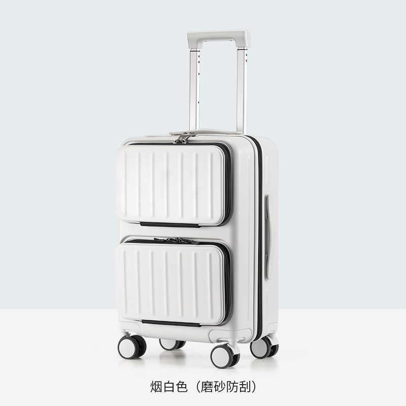 Luggage Front Opening Multi-Functional Double-Layer Women's Boarding Case Customs Password Lock Large Capacity Travel Trolley Case 24-Inch