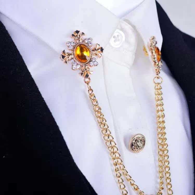 livraison gratuite version coréenne de la chemise, accessoires bateau tuo petit collier en cristal broche professionnel de collier de fleur de la chaîne d'broche collier fleur des hommes de collier coin clip livraison gratuite version coréenne de la chemise, accessoires bateau tuo petit collier en cristal broche professionnel de collier de fleur de la chaîne d'broche collier fleur des hommes de collier coin clip