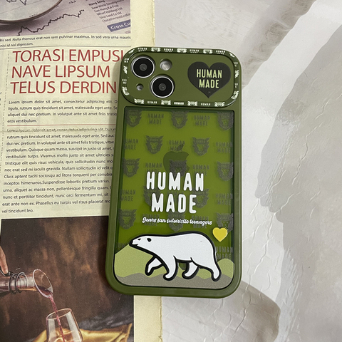 Green — Human Made Deer New 14, 13, 12 iPhone Case