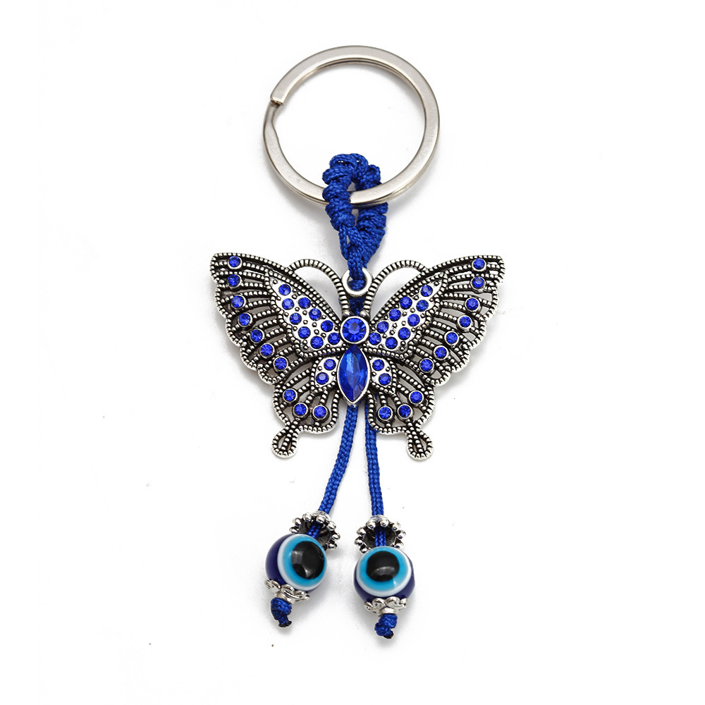 New Butterfly Keychain EBay Hot Product Key Pendants Eye Pendant Creative Devil Eye Keychain