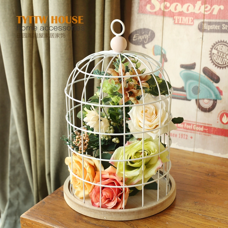 Pastoral Features Wooden Pallet Birdcage Art Table Decorations Home Fashion Wedding Soft Outfit Model Room Decoration Special Offer