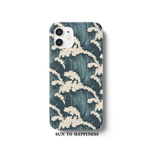 New Chinese Great Wave Illustration 15, 14, 13, 12, 11 iPhone Case