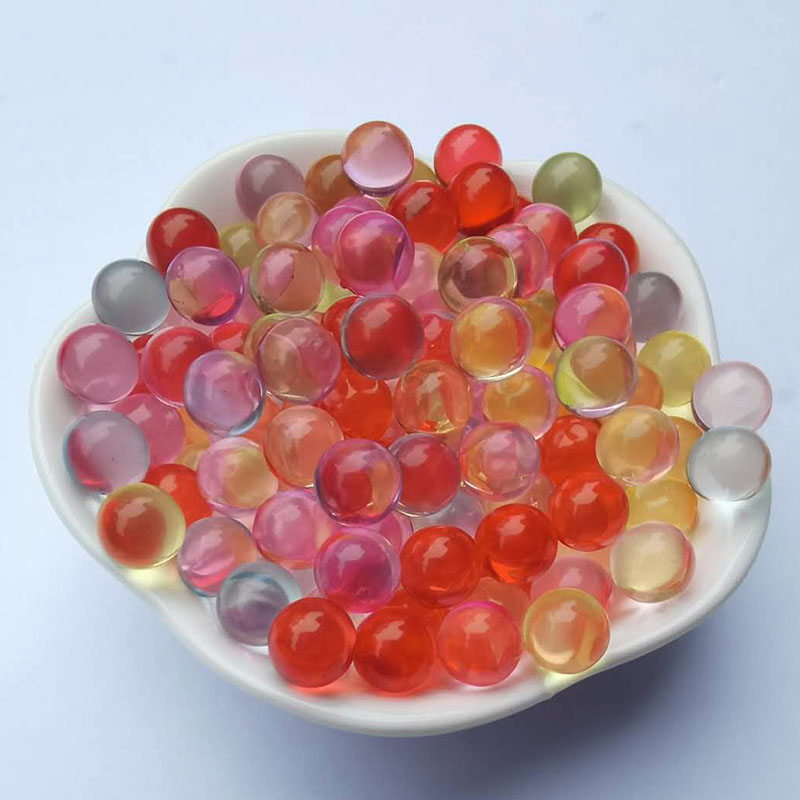 Red Transparent Acrylic Light Bead Non-Porous Beads 4-20mm Imitation Crystal Plastic Solid Small Balls Scattered Beads