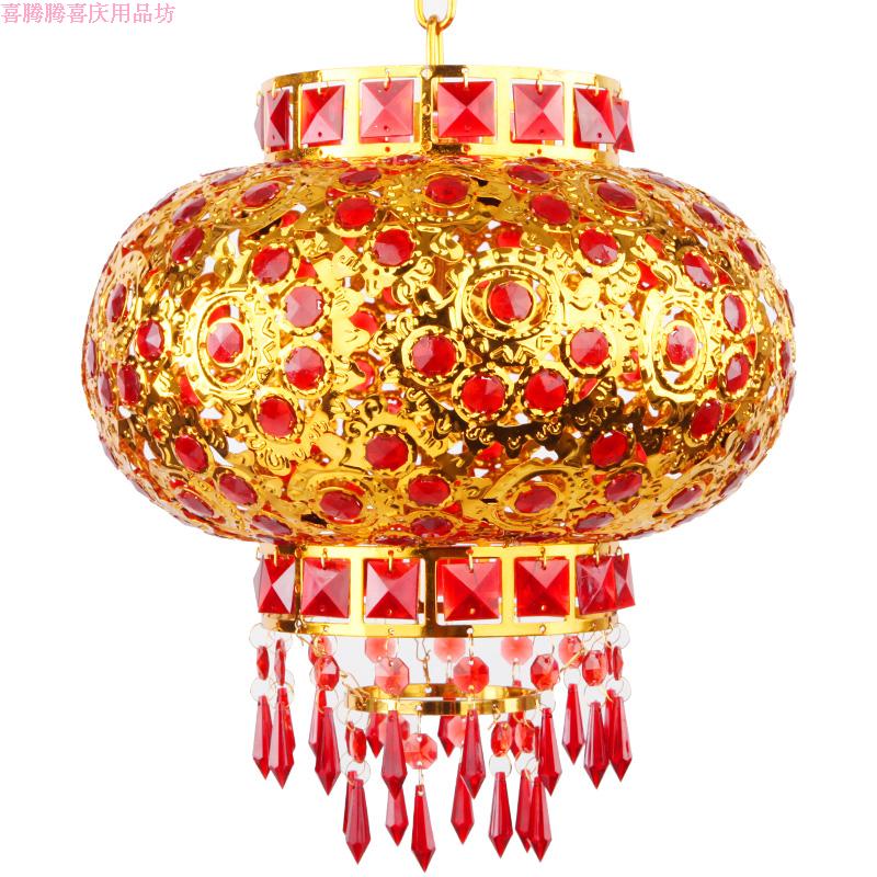 Festive Crystal Lantern Rotatable/Balcony Living Room Chandelier 360 Rotating Lantern Lighting Chinese Red Lantern