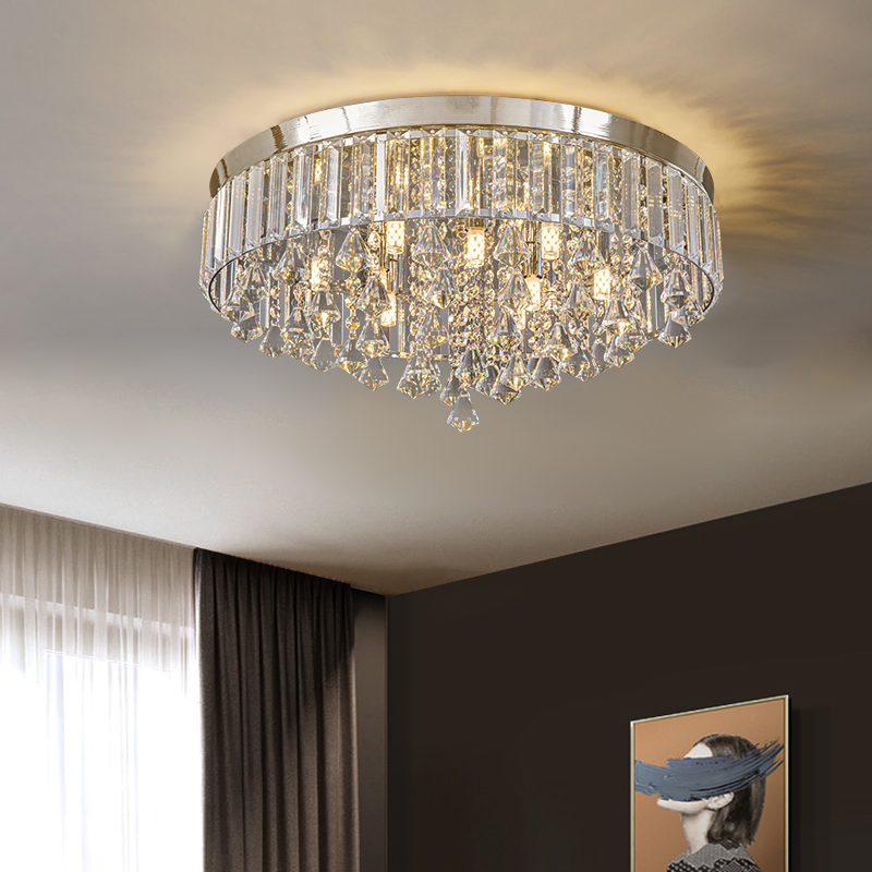 Crystal Ceiling Lamp Bedroom Light Led Nordic Modern Minimalist Lamp in the Living Room Atmospheric Master Bedroom Study Lamp Light Luxury Lamps