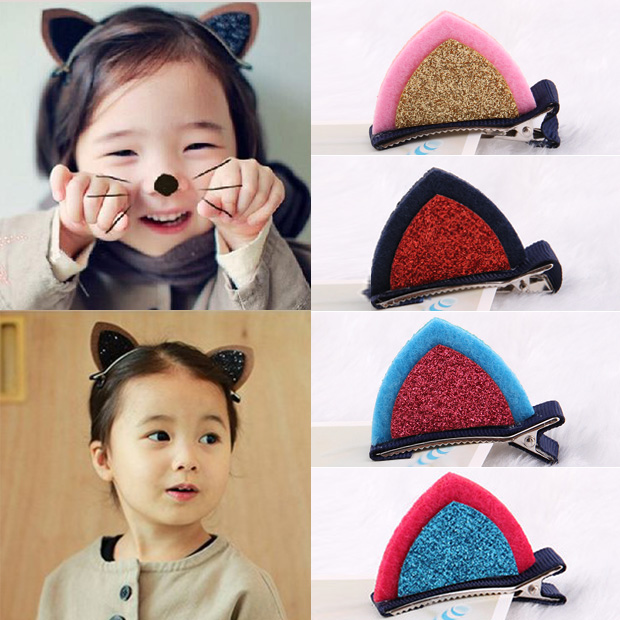韓國兒童頭飾賣萌發卡子小耳朵發夾女童寶寶韓版小女孩可愛發飾品