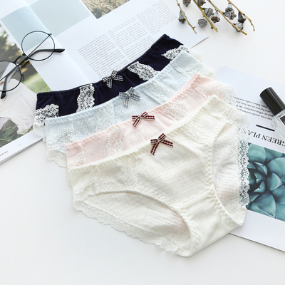 甜美日系可爱内裤少女三角学生舒适纯棉质面料提花性感蕾丝边包臀-淘宝网 甜美日系可爱内裤少女三角学生舒适纯棉质面料提花性感蕾丝边包臀-淘宝网
