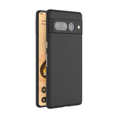 Black — Matte Silicone TPU 7, 7 Pro Google Pixel Phone Case