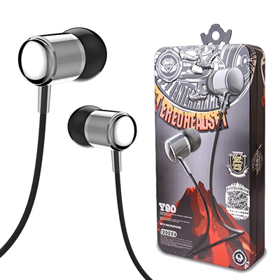 标题优化:低价促销BY90入耳式线控带麦耳机3.5mm直插重低音手机耳机批发