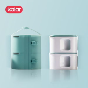 kalar日式创意便携饭盒多层分格便当盒微波保温桶密封防漏午餐盒