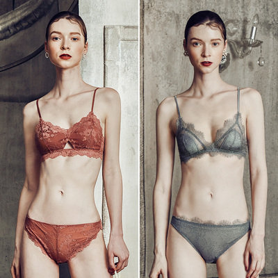 BOTHYOUNG法式性感薄款蕾丝文胸套装内衣组合【2件内衣+2条内裤】-淘宝网