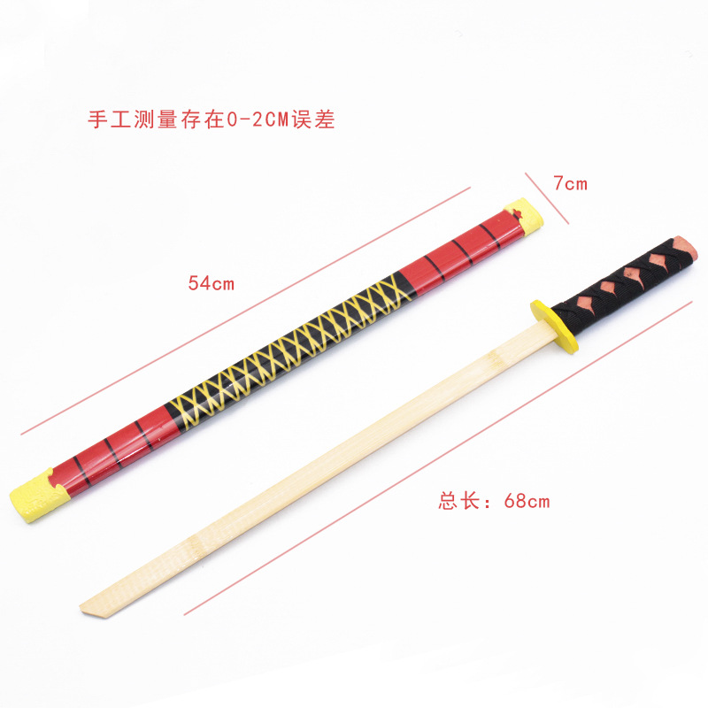 Japanese Anime Katana Sword-Pulling Knife-Collecting Knife Practice Training Props with Sheath Bamboo Knife Scenic Spot Park Hot Sale