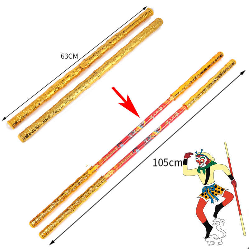 Retractable Golden Hoop Stick Scenic Spot Park Hot Sale Children's Toy Stainless Steel Rod Qi Tian Da Sheng Sun Wukong Weapon