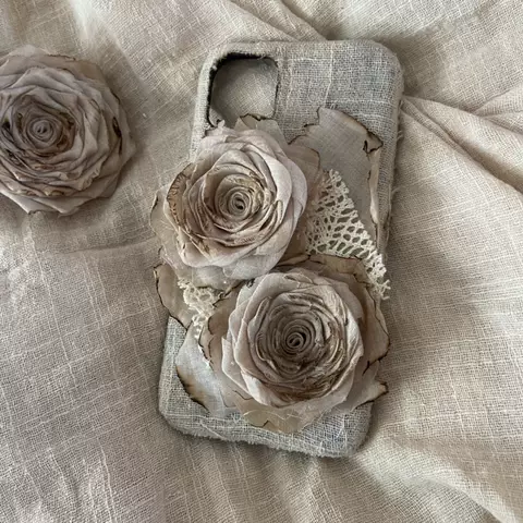 Ethereal Roses Vintage Fabric Phone Case for iPhone 17, 16, 15, 14, 13 and 12